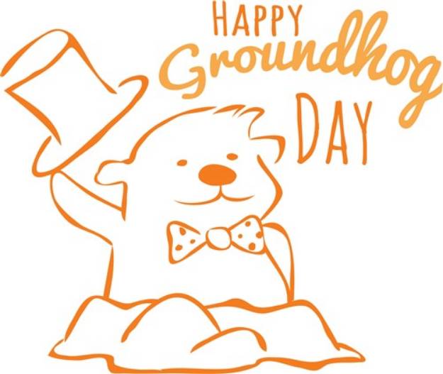 Picture of Happy Groundhog Day SVG File