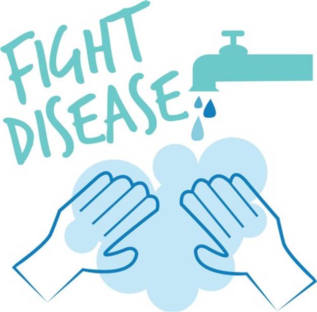 Picture of Wash Hands Fight Disease SVG File