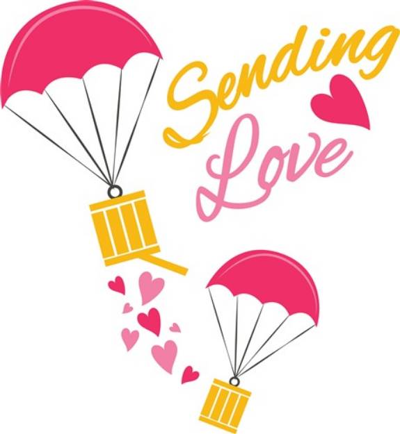 Picture of Sending Love SVG File
