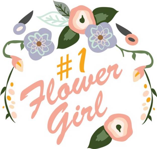Picture of #1 Flower Girl SVG File