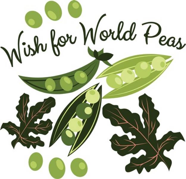 Picture of Wish For World Peas SVG File