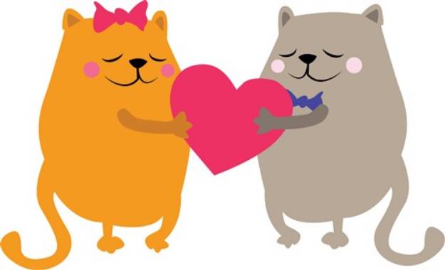 Picture of Kittly Love SVG File
