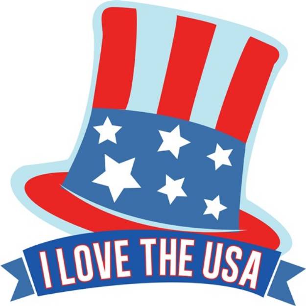Picture of I Love The USA SVG File