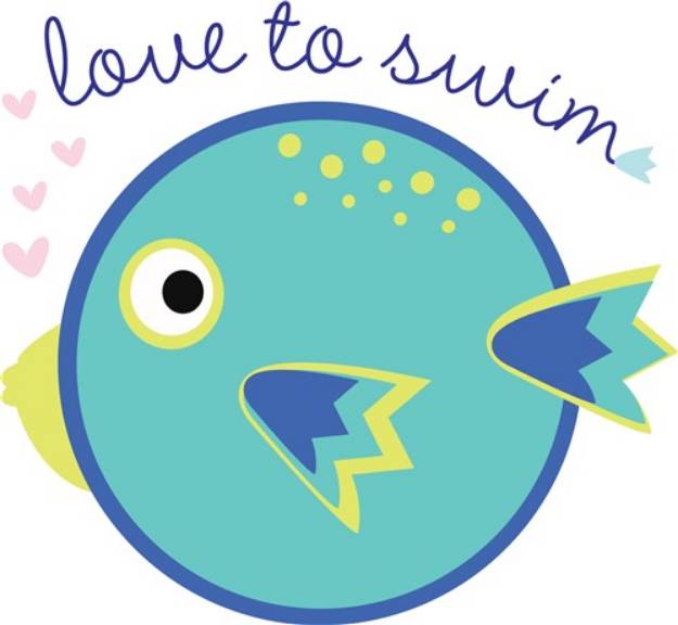 Picture of Love To Swim SVG File