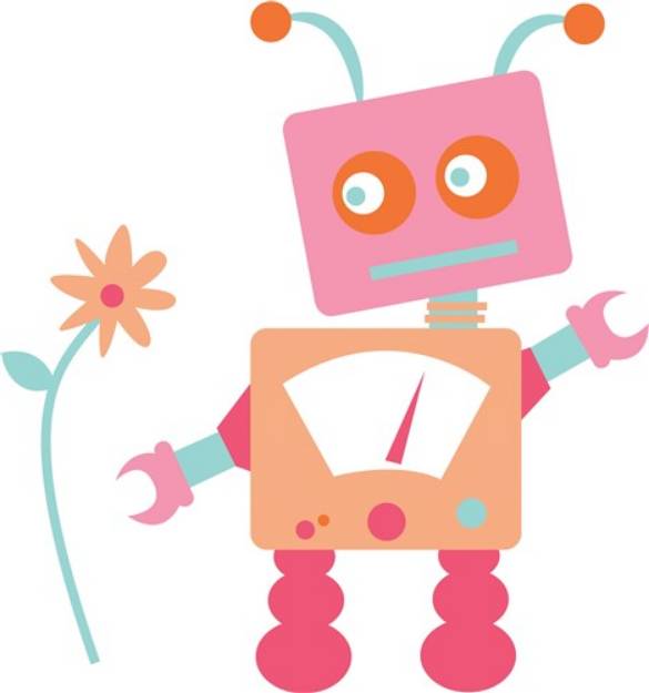 Picture of Cute Robot SVG File