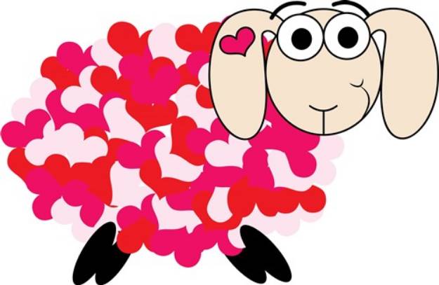 Picture of Valentine''s Day Sheep SVG File