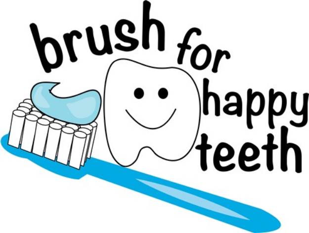 Picture of Brush For Happy Teeth SVG File
