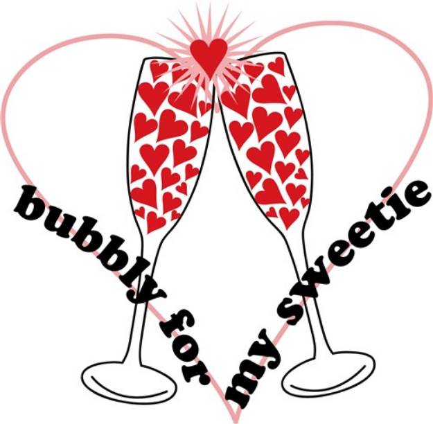 Picture of Bubbly For My Sweetie SVG File