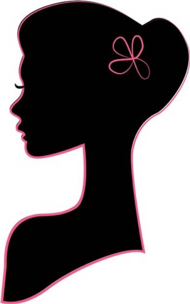 Picture of Woman''s Profile Silhouette SVG File