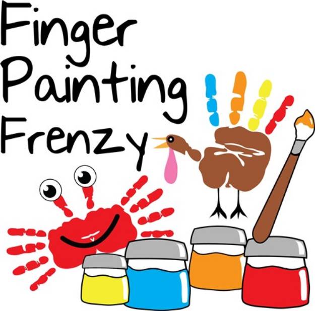 Picture of Finger Painting Frenzy SVG File