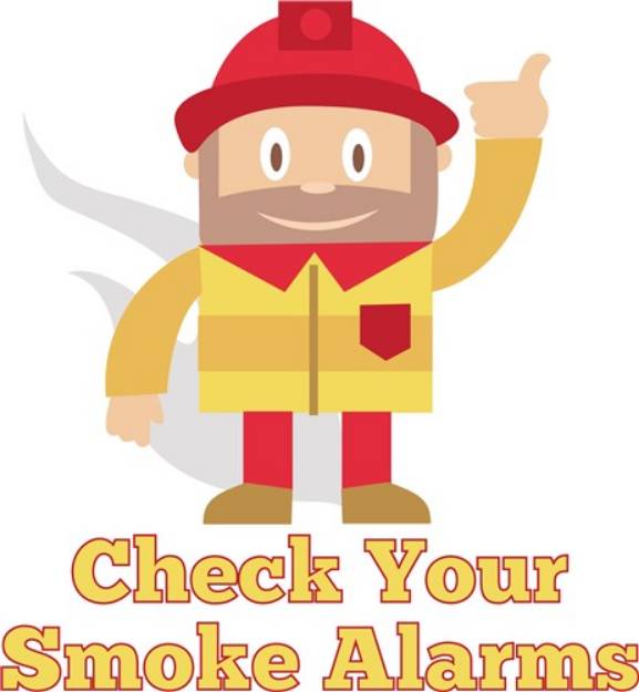 Picture of Check Smoke Alarms SVG File