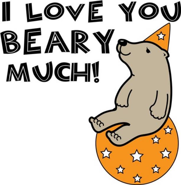 Picture of Love You Beary Much SVG File