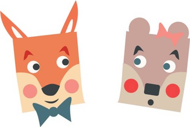 Picture of Pair Of Foxes SVG File