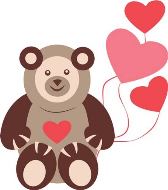 Picture of Love Teddy SVG File