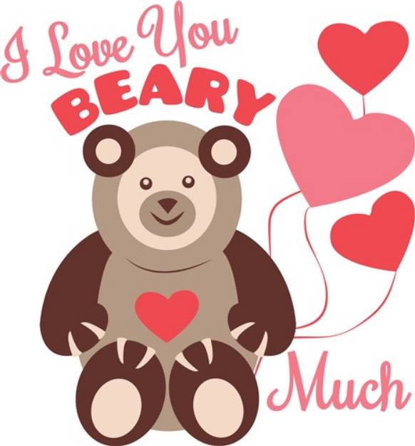 Picture of Love You Beary Much SVG File