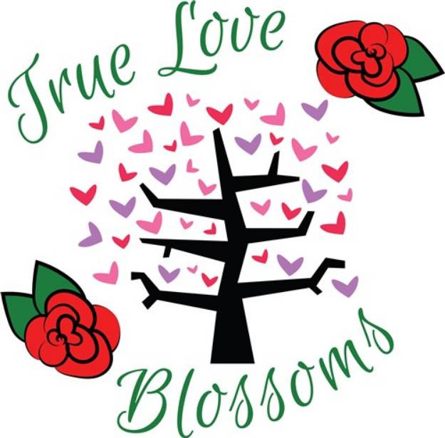 Picture of Love Blossoms SVG File