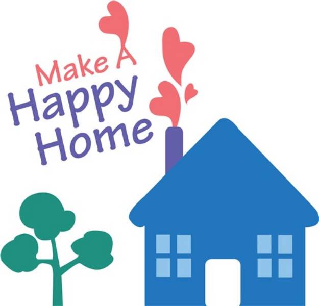 Picture of Happy Home SVG File