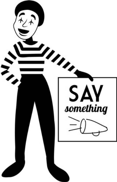 Picture of Say Something SVG File