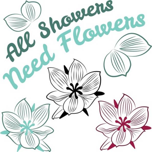 Picture of Showers Need Flowers SVG File