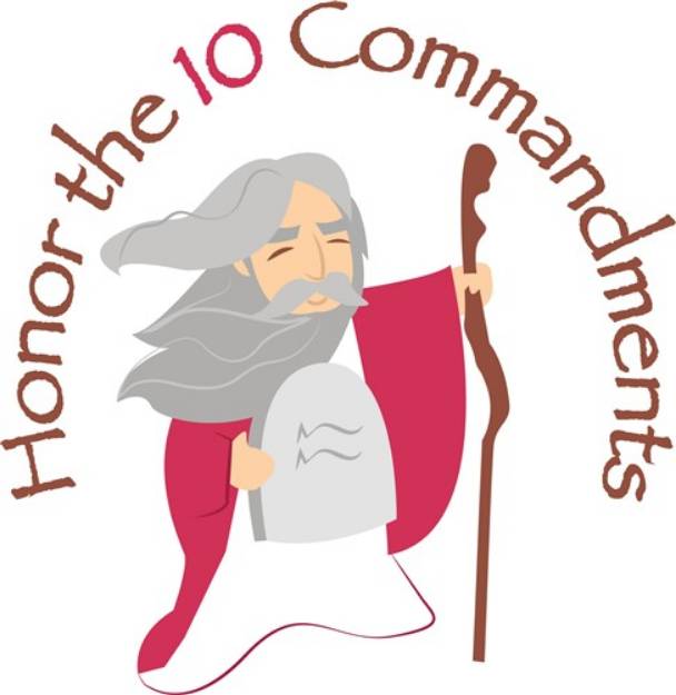 Picture of The Ten Commandments SVG File
