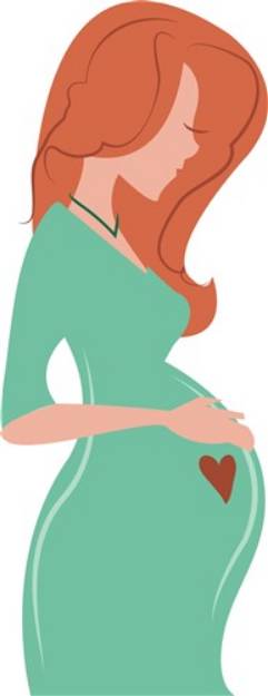 Picture of Pregnant Lady SVG File