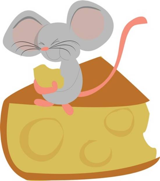 Picture of Mouse & Cheese SVG File