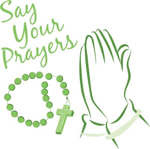 Picture of Say Your Prayers SVG File