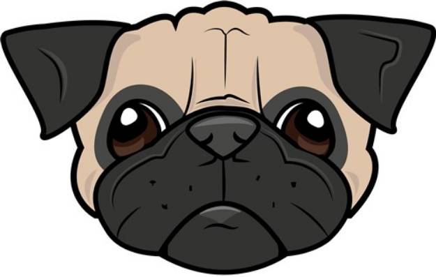 Picture of Pug Face SVG File