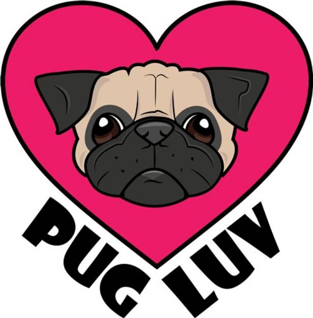 Picture of Pug Luv SVG File