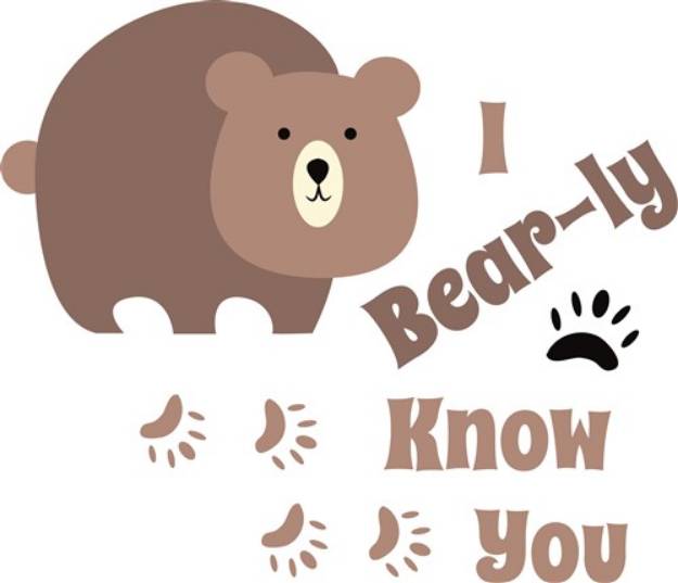 Picture of Bear-ly Know You SVG File
