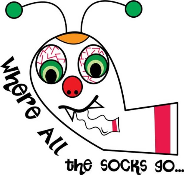 Picture of Where Socks Go SVG File
