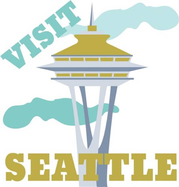 Picture of Visit Seattle SVG File