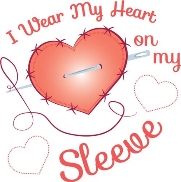Picture of Heart On My Sleeve SVG File