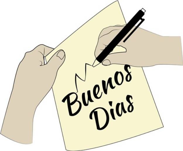 Picture of Buenos Dias SVG File
