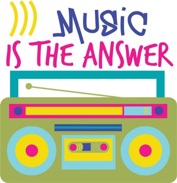 Picture of Music Is Answer SVG File