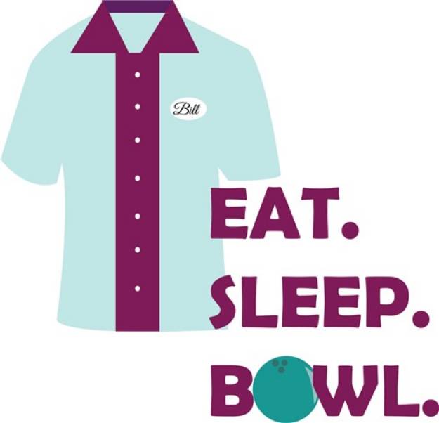 Picture of Eat Sleep Bowl SVG File