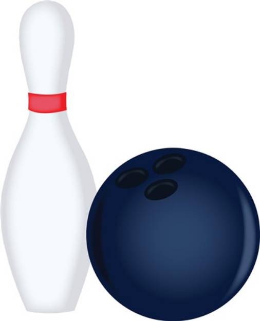 Picture of Bowling Ball & Pin SVG File