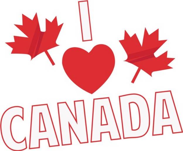 Picture of I Love Canada SVG File