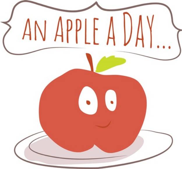 Picture of Apple A Day SVG File
