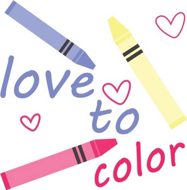 Picture of Love To Color SVG File