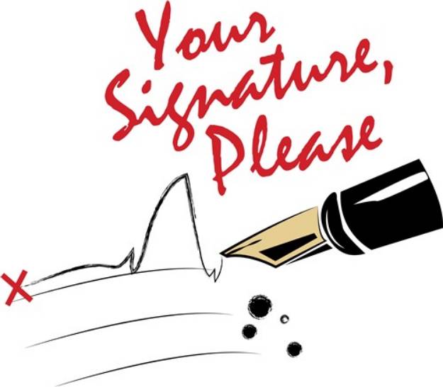 Picture of Signature Please SVG File