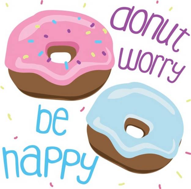 Picture of Donut Worry SVG File