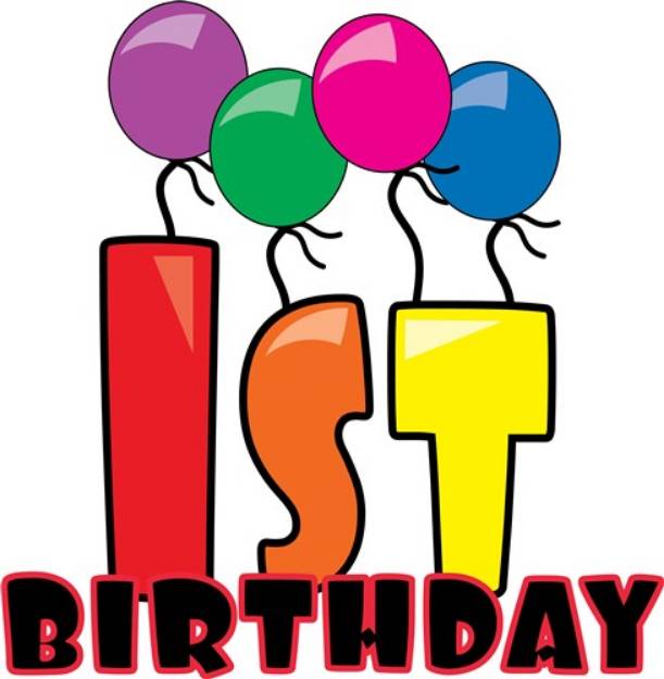 Picture of 1st Birthday SVG File