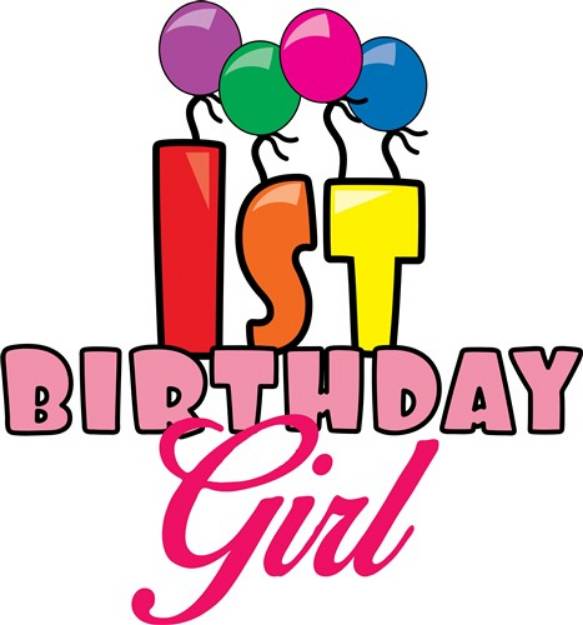 Picture of 1st Birthday Girl SVG File