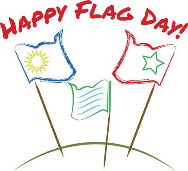 Picture of Happy Flag Day SVG File