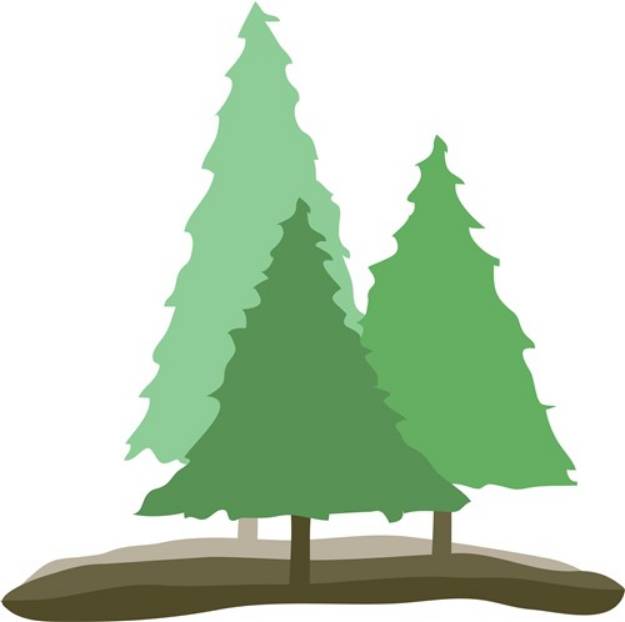 Picture of Pine Trees SVG File