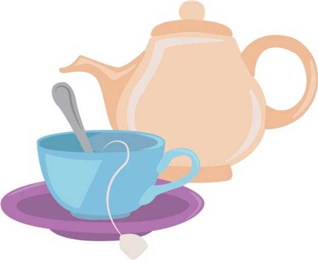 Picture of Tea Pot & Cup SVG File