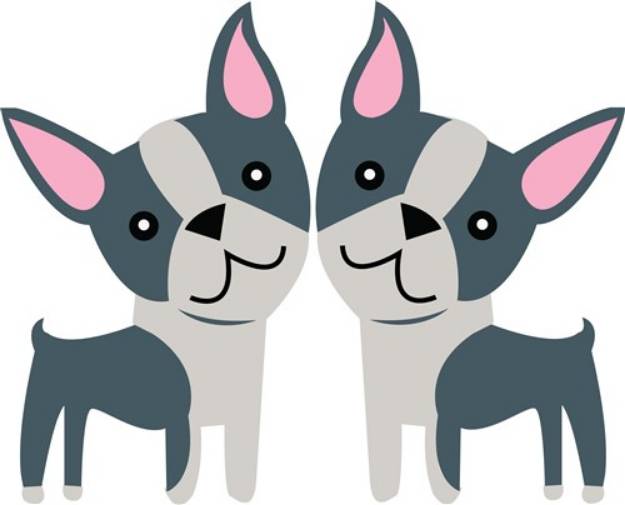 Picture of Boston Terriers SVG File