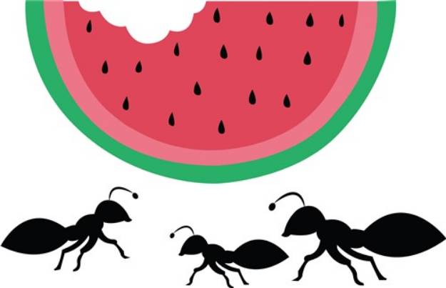 Picture of Watermelon Ants SVG File