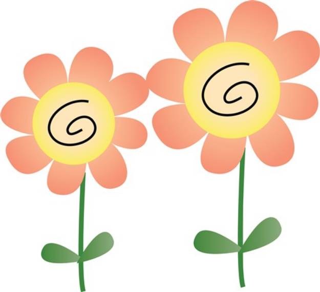 Picture of Two Flowers SVG File